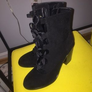 Lace up booties